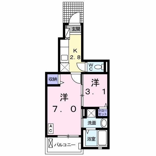 サンテラスⅡの間取り