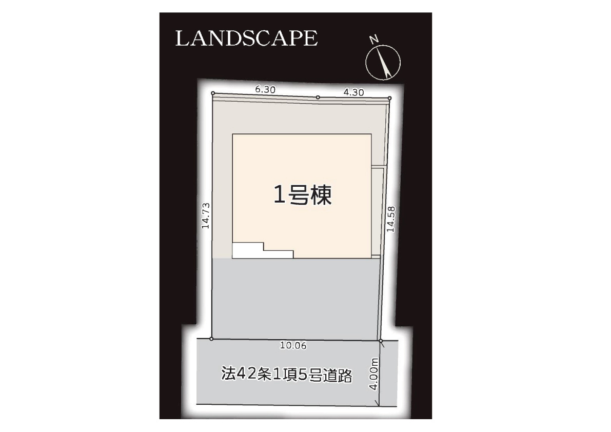南希望が丘新築戸建　並列2台以上駐車可能の区画図