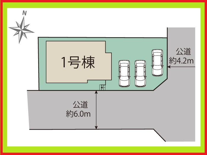 海部郡蟹江町緑２丁目の新築一戸建の区画図|◇区画図◇