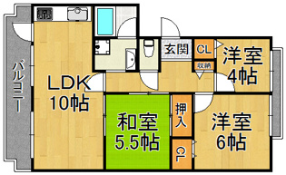 グリーンビュー1号館の間取り