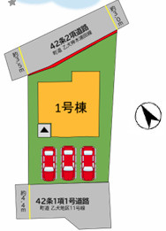糟屋郡篠栗町大字乙犬10期　1号棟の区画図