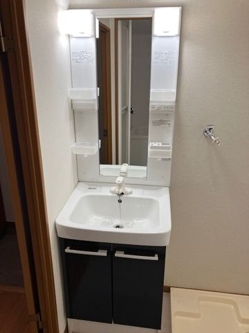 ウイングコートF館の洗面所