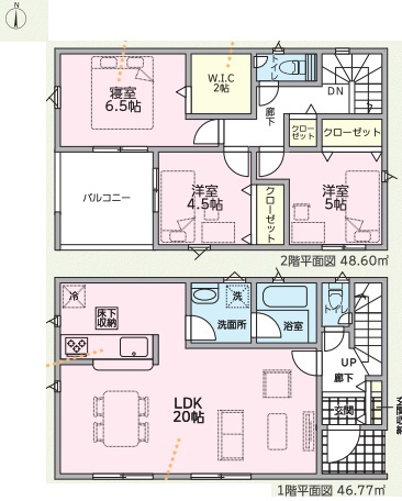 和歌山市栄谷　第5期　新築一戸建ての間取り|1号地
