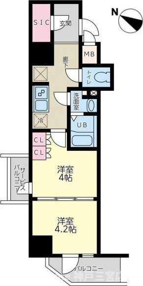 神戸元町Noahの間取り