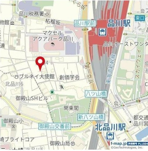 ハーモニーレジデンス品川高輪の地図