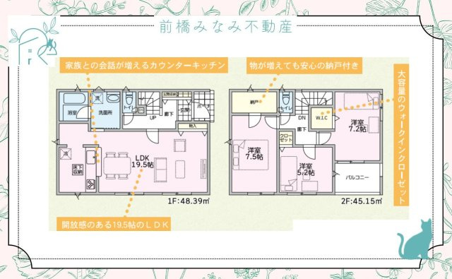 【新築】伊勢崎市小泉町第３　５号棟(全５棟)　クレイドルガーデン　新築建売分譲の間取り