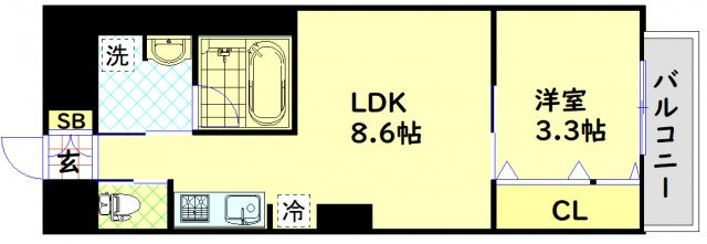【間取り】 | トモ南堀江
