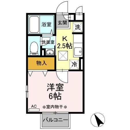 メルベーユ1号棟の間取り