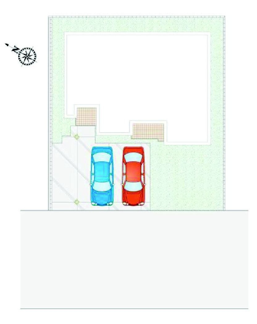 前橋市広瀬町2丁目「1区画」（平屋）　新築住宅の区画図|駐車場3台ご用意しています！
来客時も重宝しますよ！