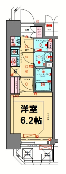 【間取り】 | プレサンス長堀通グレイタス