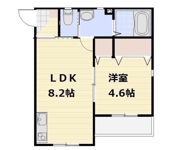 ラ・フルールKATUMIの間取り