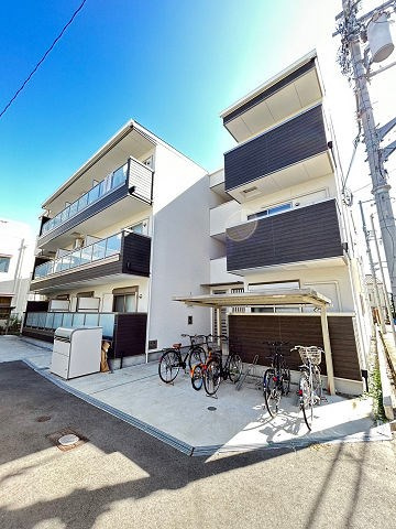 大阪市西淀川区花川１丁目のアパートの外観|外観は落ち着いています