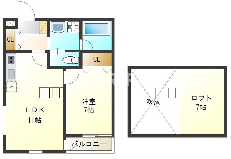ストライプ桜ノ宮の間取り