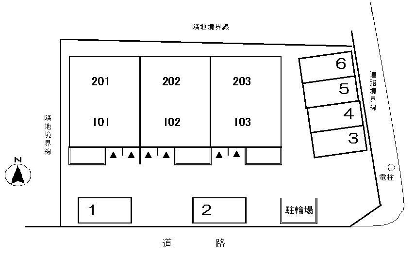 プラシード　Ｎの区画図