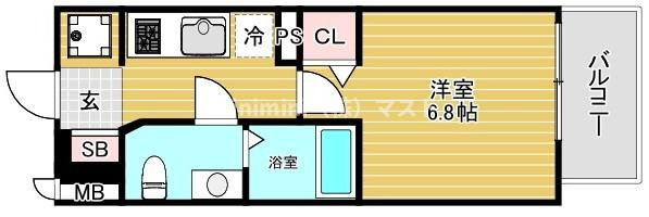 エグゼ大阪CITYZWEI（ツヴァイ）の間取り