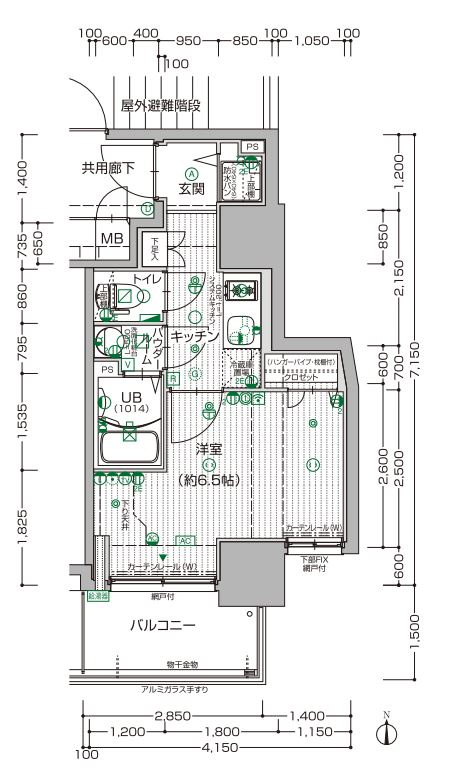 エスリード新大阪ザ・マークの間取り
