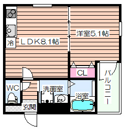 【間取り】 | フジパレス塚本駅東