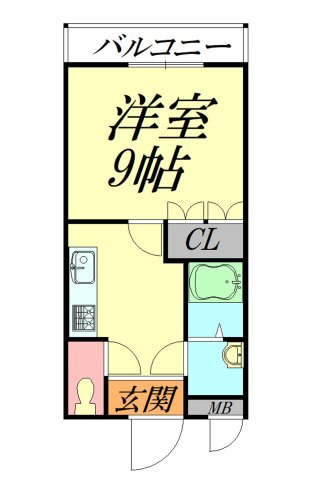 香芝市北今市４丁目の一棟マンションの間取り