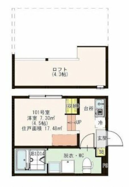葛飾区鎌倉３丁目のアパートの間取り