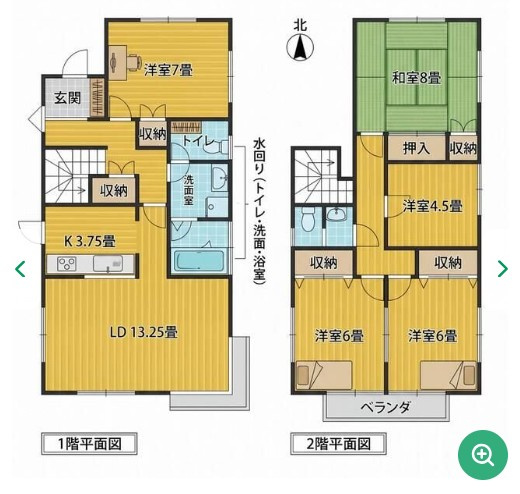 野田市五木新町戸建て　仲介手数料（賃料の1.10ヵ月）の50％OFF対象物件！の間取り