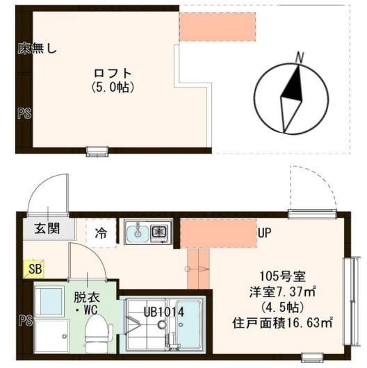 江戸川区北小岩６丁目のアパートの間取り