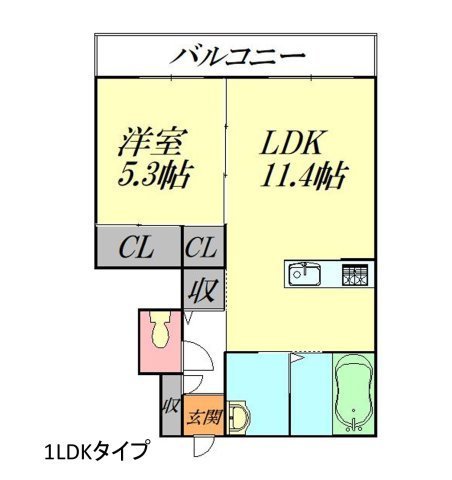 奈良県桜井市1棟アパート『コンフォルト横内』の間取り