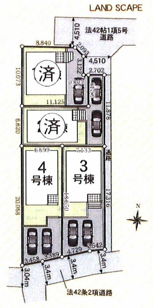 横浜市瀬谷区阿久和西第10　新築戸建全2棟の区画図