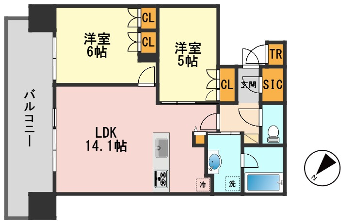 プラウドタワー小岩ファーストの間取り