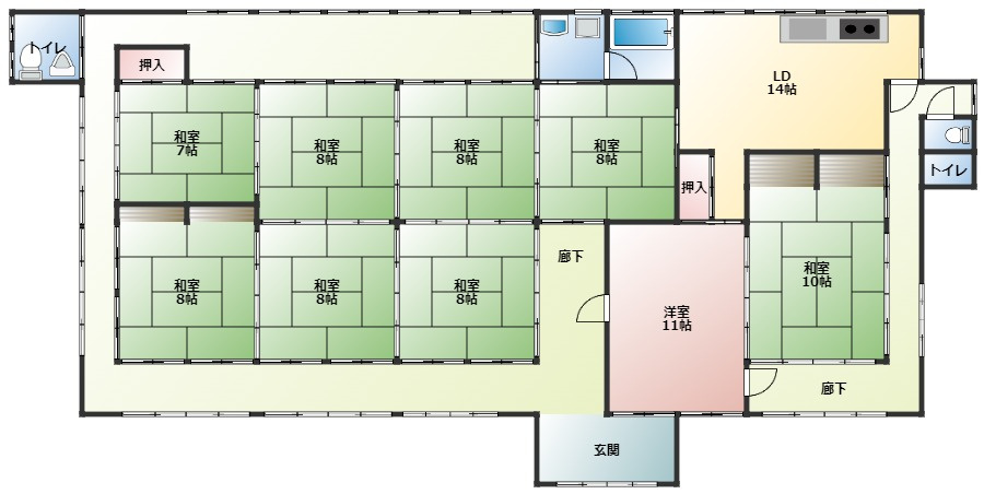 野殿中古戸建ての間取り