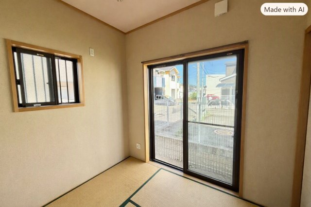 泉南郡田尻町吉見戸建の和室|１階和室　※ＡＩ加工により動産を消しています。