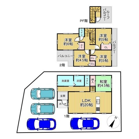 泉南郡田尻町吉見戸建の間取り|間取り
