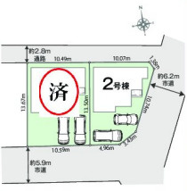 蓮田市蓮田　新築一戸建て　リナージュネクスジー　02の区画図|2号棟