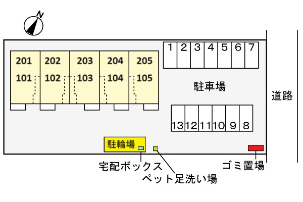ハッピーコートの区画図