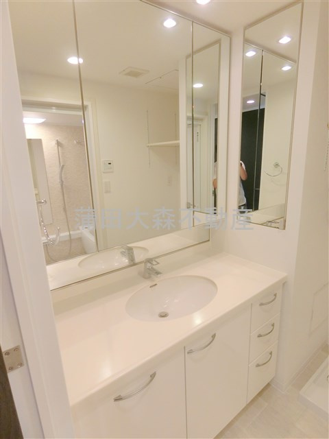 東矢口分譲マンションの洗面所|独立洗面台