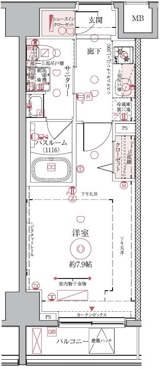 クレヴィスタ押上の間取り