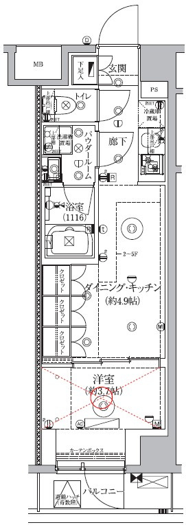 GENOVIA北池袋skygardenの間取り