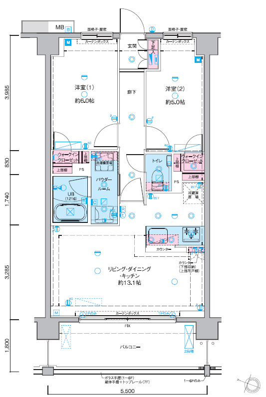 GENOVIA隅田川east skygardenの間取り