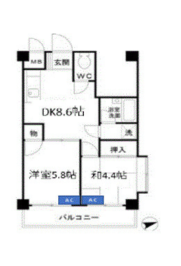 パルシティ笈川の間取り