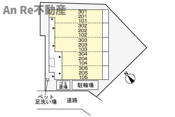ヒカルサ川口里の区画図