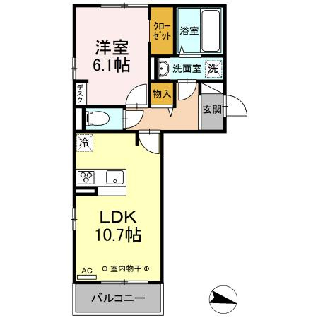 ウェルデンスD-stay Aの間取り