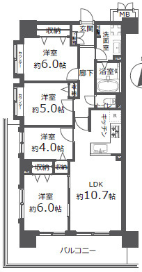 クレストフォルム蒲田の間取り