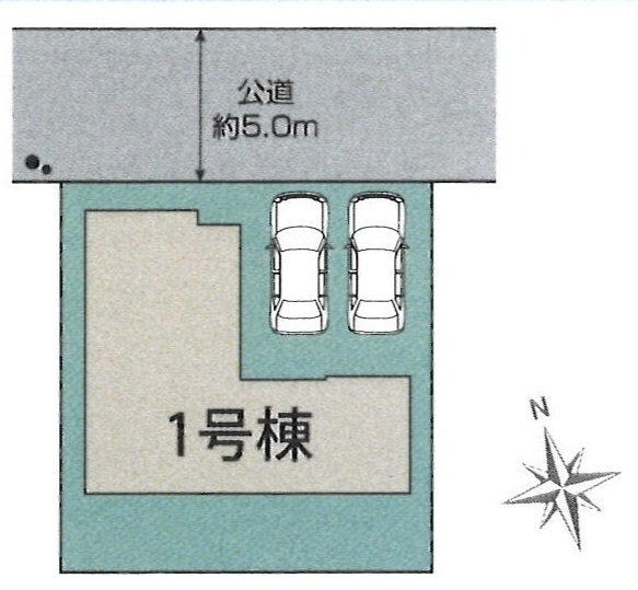 あきる野市小川東　新築　全1棟の区画図