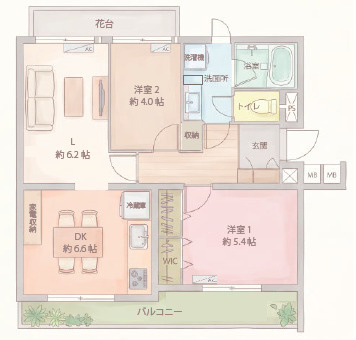 豪徳寺パークホームズの間取り