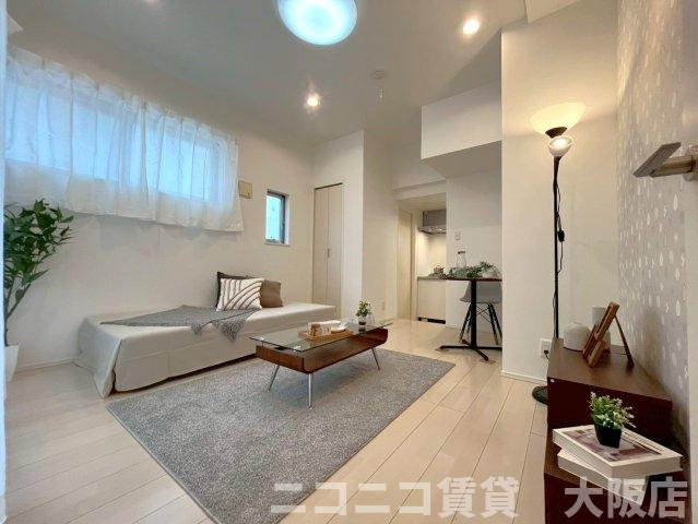 豊中市豊南町南５丁目のアパートの居間・リビング|CG画像です。家具家電付きではありません