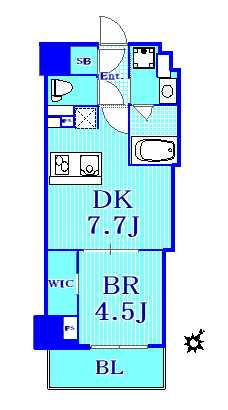 ザパークハビオ横浜東神奈川の間取り