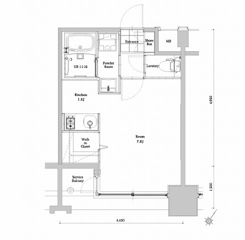 新品家具付きマンション築港本町8A(KaGood福岡)の間取り|※間取りと異なる場合は現状を優先します。