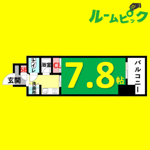 AXIS桜通内山　名古屋市賃貸　仲介手数料無料の間取り