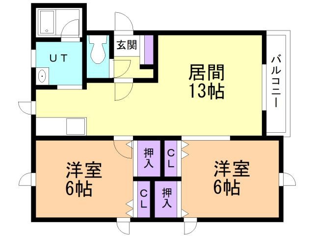ビクトリアコーポⅡの間取り
