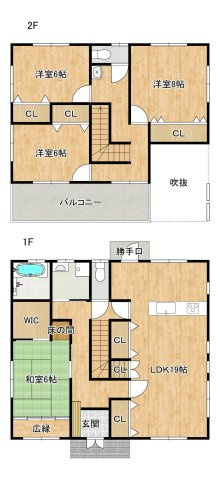 下野市柴　中古戸建の間取り
