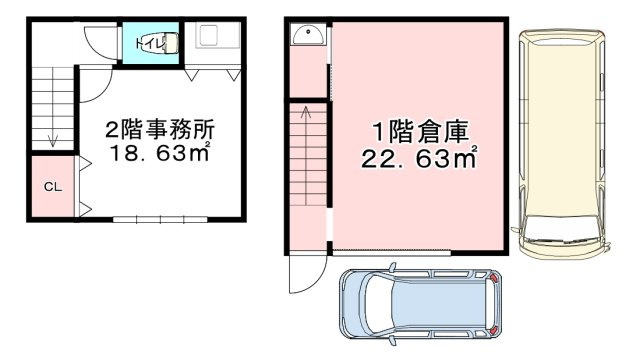 箕面市西宿２丁目の倉庫の間取り